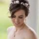 Ivory flower crown, Bridal headpiece, Woodland wedding hair accessories, Floral headband, Wreath, Baby breath wedding