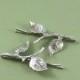 Branch hair pins leaves bridal silver bobby pin twig hair accessory leaf set woodland rustic wedding