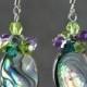 Abalone shell drop earrings Bridesmaids gifts Free US Shipping handmade Anni designs
