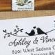 Custom Address Stamp - Wedding Stamp - Eco Mount - Twigs Two Birds In Love