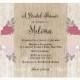 20 Shabby Chic Bridal Shower Invitations - Roses and Lace - Rustic Invitation - Cottage Chic - PRINTED