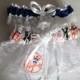 New York Yankees Baseball NLB Wedding Bridal Lace trim Garters Garter Set