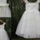 White/Ivory bridesmaid dress,flower girls dress,handmade short wedding party dress