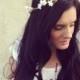 Coachella, EDC Goddess Hair Wreathes- Mini White Blooms Headband- Hair Crown- FLOWER CROWN Trendy