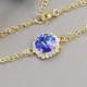 Bright Blue Bracelet - Cobalt Blue Bridesmaid Bracelet - Gold Sapphire Swarovski Crystal Bracelet - Bridesmaid Jewelry - Wedding Jewelry
