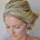 Grecian Bridal Hair Vine, Bridal Headband, Pearl Crystal Bridal Wreath,Pearl Crystal Wedding Halo, Wedding Hair Vine, Bridal Headpiece