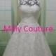 Audrey- Vintage style lace short bridal gown, vintage inspired tea length wedding dress, 1950s satin wedding dress, 50s style bridal gown