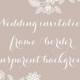 Wedding invitation border, frame, lace clipart, white lace wedding invitation, shabby chic clipart, vintage lace