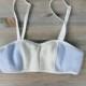 Pure cashmere soft bra - pastel blue custom made cashmere lingerie - washable in cold water