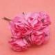 Paper Flowers, bunch of 6 stems - Small Bouquet - wedding, party favour,  scrapbooking