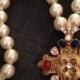 Rare Vintage Chanel 1988 Byzantine Gripoix Filigree Pearl Cross Necklace