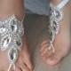 Rhinestone anklet, FREE SHIP Beach wedding barefoot sandals,scaly Steampunk, Beach Pool, Sexy, Yoga, Anklet , Bellydance