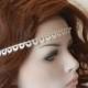 Rustic Lace Wedding Headband, Rhinestone and Lace Headband, Bridal Hair Accessory, Rustic Wedding Hair Accessory