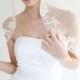 Ready to Wear, Flora mantilla Veil Available in Ivory, Lace edged veil, Bridal Veil, Wedding Veil