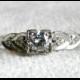 Platinum Engagement Ring 1930s Platinum Diamond Engagement Platinum Ring Diamond Ring