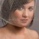 Double Layer Birdcage Bridal Veil, Illusion Tulle and Russian Netting - Tabitha