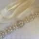 wedding sash pearl bridal belt rhinestone sash silver belt crystal wedding dress belt jeweled ribbon sash belt