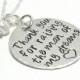 Sterling Silver 1" Thank You For Raising The Man of My Dreams Necklace for Mother in Law, Bridal Jewelry, Wedding Jewelry, Mothers Necklace