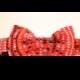 Bow Tie Dog Collar Aztec Arrow Geometric Red Wedding Accessories Made to Order