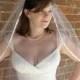 Wedding Veil - 36 inch Fingertip Length wedding veil with satin ribbon trim