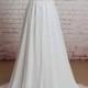 Sheer Lace Back Wedding Dress, Sexy Wedding Dress, A-line Bridal Gown, Ivory Wedding Dress