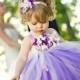 Purple, Flower Girl Dress, Lavender, Ombre, Tutu Dress, Newborn-24m, 2t,2t,4t,5t, 6, Birthday