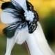 Black & White Feathers Lace - Pearls Shoe Clips. Wedding Couture, Statement Bridal Bride Bridesmaid. Made to Match Pins, Shabby Chic Spring