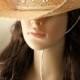 COWBOY HAT Bridal VEIL, Bachelorette Cowboy Hat  from Las Vegas by Vegas Veils