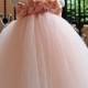 Flower Girl Dress Pear peach tutu dress baby dress toddler birthday dress wedding dress 1T 2T 3T 4T 5T 6T- 9T