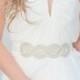 Bridal Sash Wedding Sash Ivory White Crystal Rhinestone Beaded Bridal Sash Grecian Wedding Art Deco Style- Vanessa