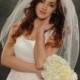 1 Layer Bridal Veil Waist Length 34 Pencil Edge Ivory 72 Wide Illusion Wedding Veils White Headpiece
