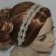 NEW  Bridal Double Rhinestone Applique Ribbon Headband.Wedding Accessories.Bridal Rhinestone Headpiece.RAH 0415001