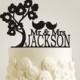 Love Birds Cake Topper - Custom Wedding Cake Topper - Personalized Monogram Cake Topper - Mr and Mrs - Cake Decor - Bride and Groom