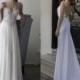 Elegant Beach Backless Wedding Dresses Custom Made Romantic Chiffon Beaded Spaghetti Straps Bridal Dress Ball Gowns A-Line Sweep Spring Online with $121.05/Piece on Hjklp88's Store 