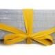 Wedding Clutch in Silver Silk with Mustard yellow // Gray ALEXIS envelope clutch