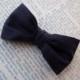 Solid Navy Blue Bow Tie - for men and boys - clip on, pre-tied with an adjustable strap or self tying - ringbearer attire or groomsmen gift