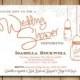 Mason Jar Wedding Shower Invitation, Bridal Shower Word Template - Orange Brown Rustic Wedding 