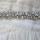Bridal chunky Czechoslovakia crystal sash. Rhinestone cluster wedding belt. CRYSTAL CLUSTERS