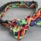 Cat Collar with Bow Tie - Green Carnival