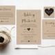 The Amethyst Suite - Printable wedding invitation suite, Minimalist wedding, Kraft paper rustic garden wedding invitation calligraphy.