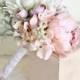 Rustic Silk Bridal Toss Bouquet Country Wedding NEW 2014 Design by Morgann Hill Designs