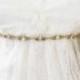 Wedding Bridal Gold Crystal Sash - Crystal Bridal belt