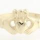 Claddagh Engagement Ring - 14k Yellow Gold Women's Band Wedding Fine Estate F9397