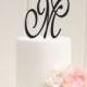 Personalized Monogram Wedding Cake Topper - 5 Inch Monogram Letter Cake Topper