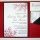 Wedding Invitation, DIY, Pocketfold, Cherry Blossom, Sakura, Printable, Digital File By Ticklemeink On Etsy