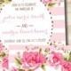 Floral Wedding Invitation and Response Card - 100 Professionally Printed Invitations & Response Cards with Envelopes