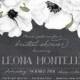 Chalkboard Floral Bridal Shower Invitation Black & White Anemones Classic Elegant Wedding FREE PRIORITY SHIPPING or DiY Printable- Leona
