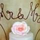 Rustic MR & MRS Wedding Cake Topper Banner - Rustic Wedding Cake Decoration, Shabby Chic Wedding Cake Topper, Barn Wedding Cake Topper