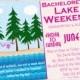 Bachelorette Lake Weekend, Ladies Weekend Custom DIGITAL Invitation.