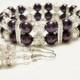 Bridesmaids Purple Pearl Bracelet and Earrings / Bridal Jewelry / Easter Jewelry / Wedding / Bridesmaid Jewelry / Earrings / Bridesmaid Gift